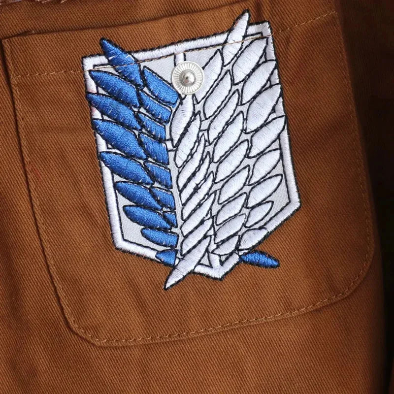 New ★    Hot Attack on Titan Hunter Jacket Eren Levi Mikasa Ackerman Cosplay Costume Cool Short Coat Unisex ★   2025 qi ☆
