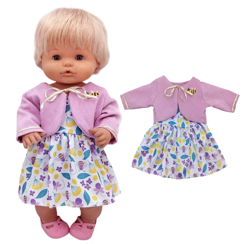 16 Inch Nenuco Doll Clothes T-shirt Short  for 40cm Ropa Y Su Hermanita 38cm Baby Doll Fashion Denim Shorts