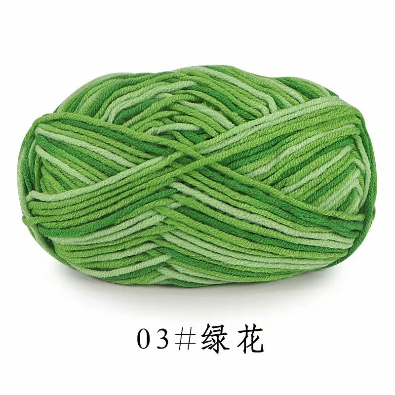 5Strands 2.5mm Colorful Soft Cotton Baby Knitting Wool Yarn Crochet Craft  Crochet Fancy Yarn Hand Knitting Sweater Baby Clothes