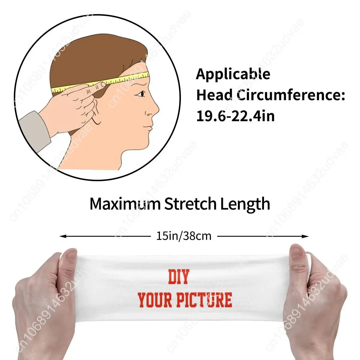 DIY Your Picture Sports Headband Headwrap Customized Hair Band Cycling Sport Sweatband Sports Safety for Women