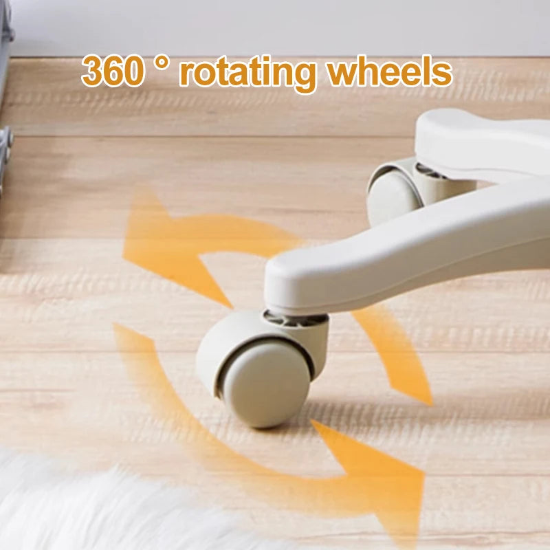 Beauty Salon Washing Chair Black  Chairs Hair Stylist Swivel Faux Leather Rolling Stool with Wheels Soft