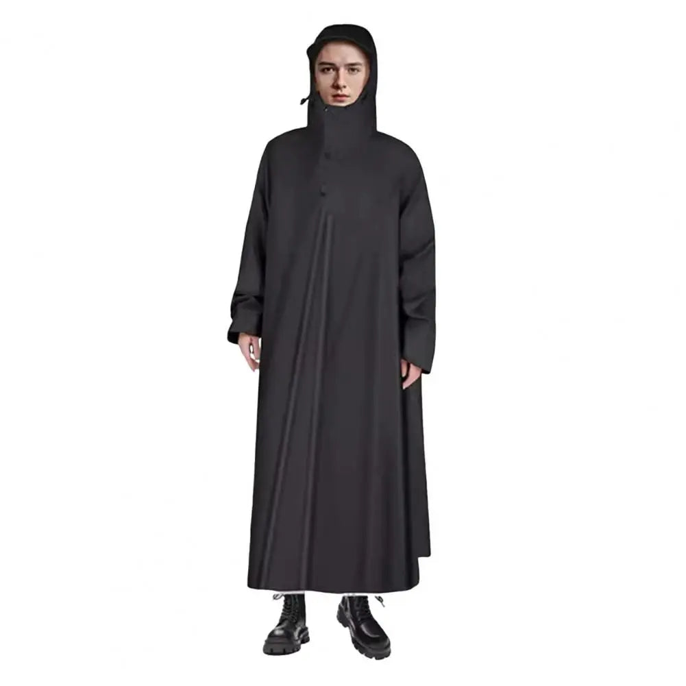 Thicken Oxford Waterproof Rain Gear Rain Poncho Korean Fashion Rain Coat One-piece Long Raincoat Loose Oversized Hooded Rainwear