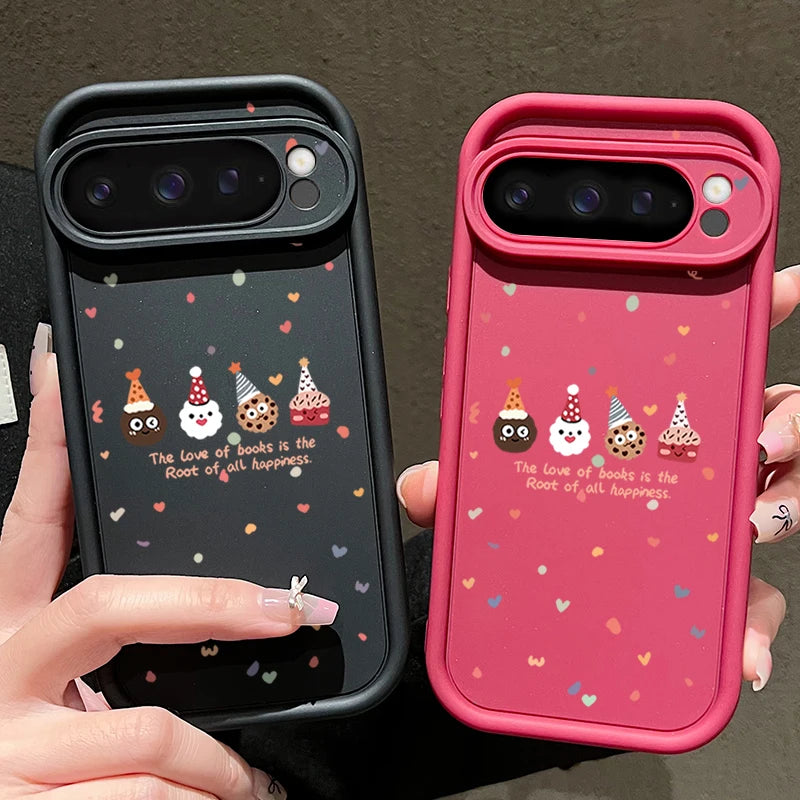 Christmas Elements Soft TPU Case For Google Pixel 8A 8 Pro 9 Pro XL 7A Shockproof Candy Color Silicone Phone Cover For Pixel 8 9