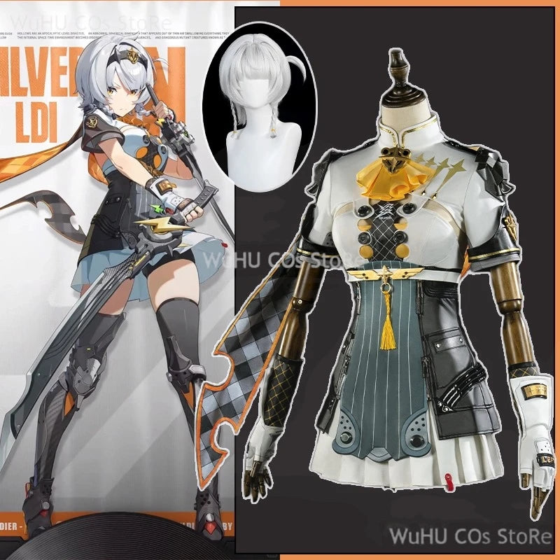 Game Zenless Zone Zero Anby Demara Cosplay Costume Anby Demara Sliver Soldier Cosplay Suit Wig Women Halloween RolePlay Suit