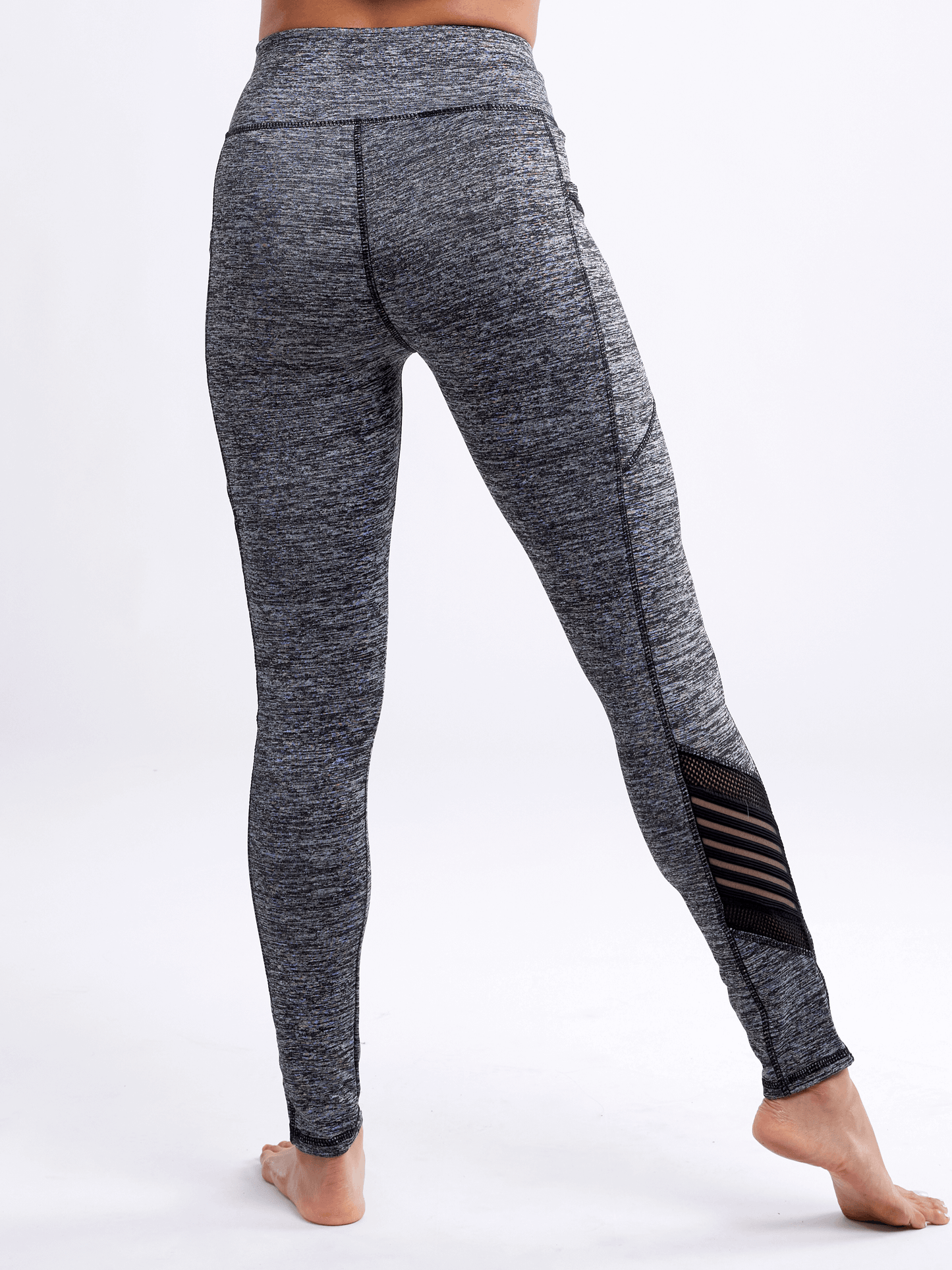 JupiterGear High-Waisted Pilates Leggings with Side Pockets & Mesh Pan