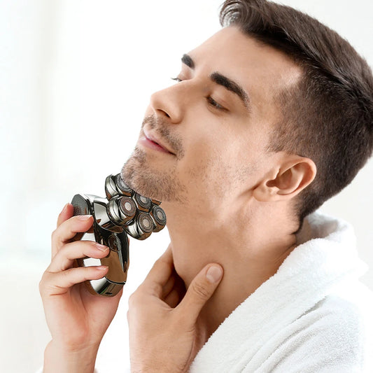 Electric Head Shaver Razor For Bald Man 5 In 1 Rechargeable Hair Shaving Razors Waterproof Wet Dry Beard Trimmer