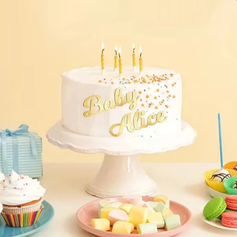 64pcs DIY Acrylic Cake Alphabet Number Top Combination Number and Alphabet Cake Decoration Wedding Baby Shower Cake Decoration