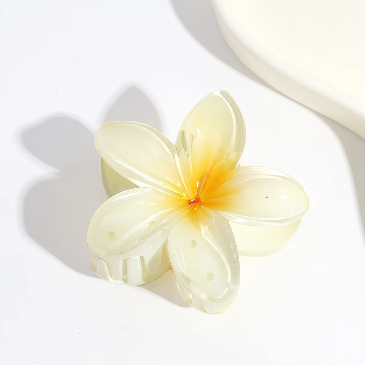 Women Fashion Summer Beach Flower Claw Clip Long Hair Shark Clip Girls Barrettes Ponytail Holder Gradient Color Hair Accessories