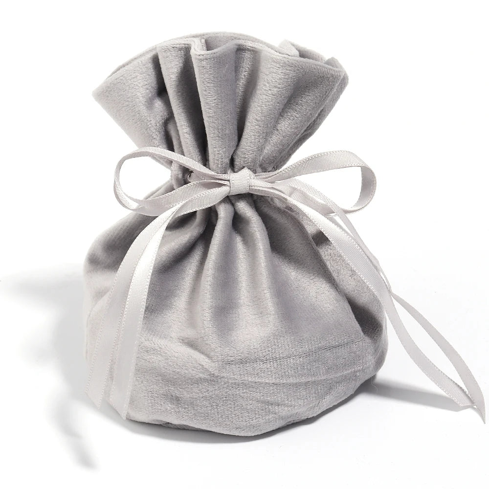 High Quality Pink Velvet Bag Gift Bags for Wedding Party Christmas Drawstring Gift Bags Candy Pouches Velvet Package Bags