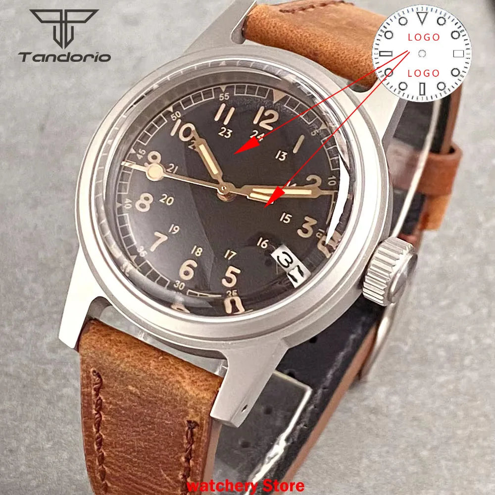 Customized 36mm Diving Men Watches Automatic NH35A Movement Sapphire Glass Date Black Dial Mechanical Watches