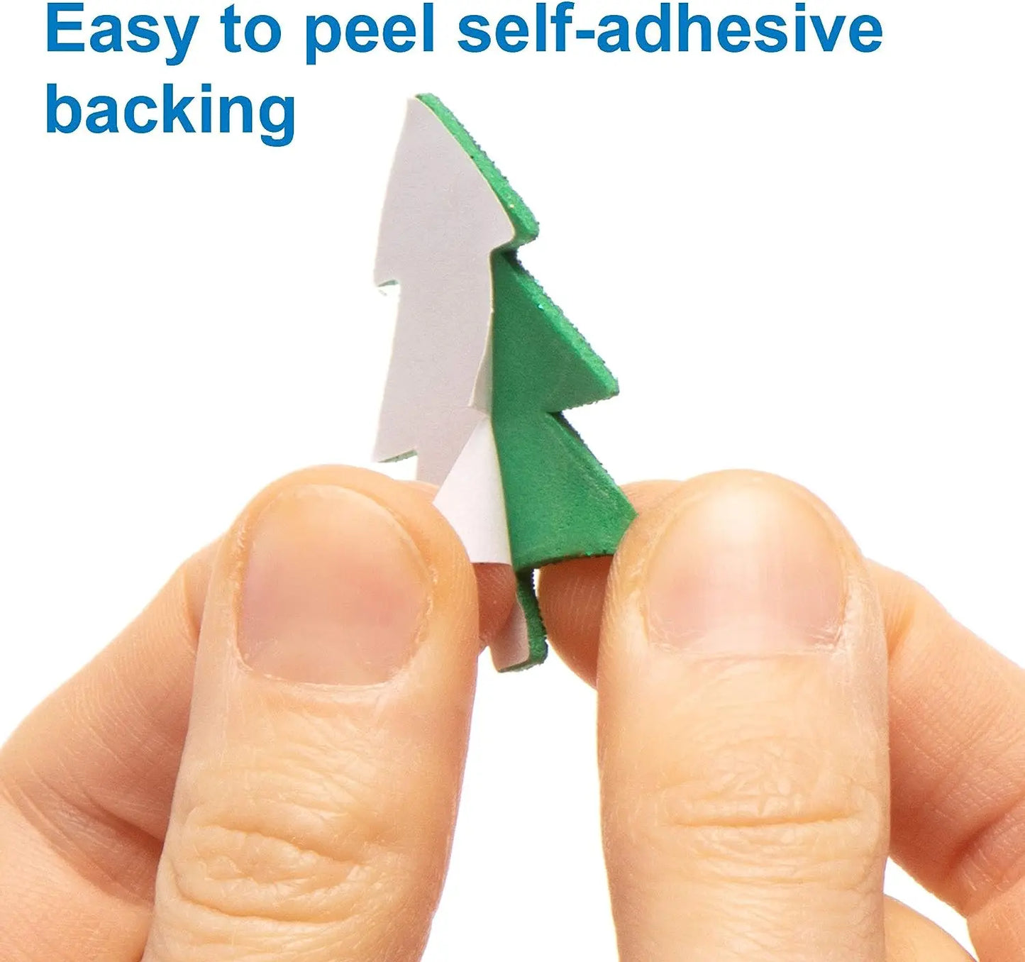 100PCS glitter snowflake christmas tree foam stickers Xmas handwork Kids diy toys Early learning educational toys OEM