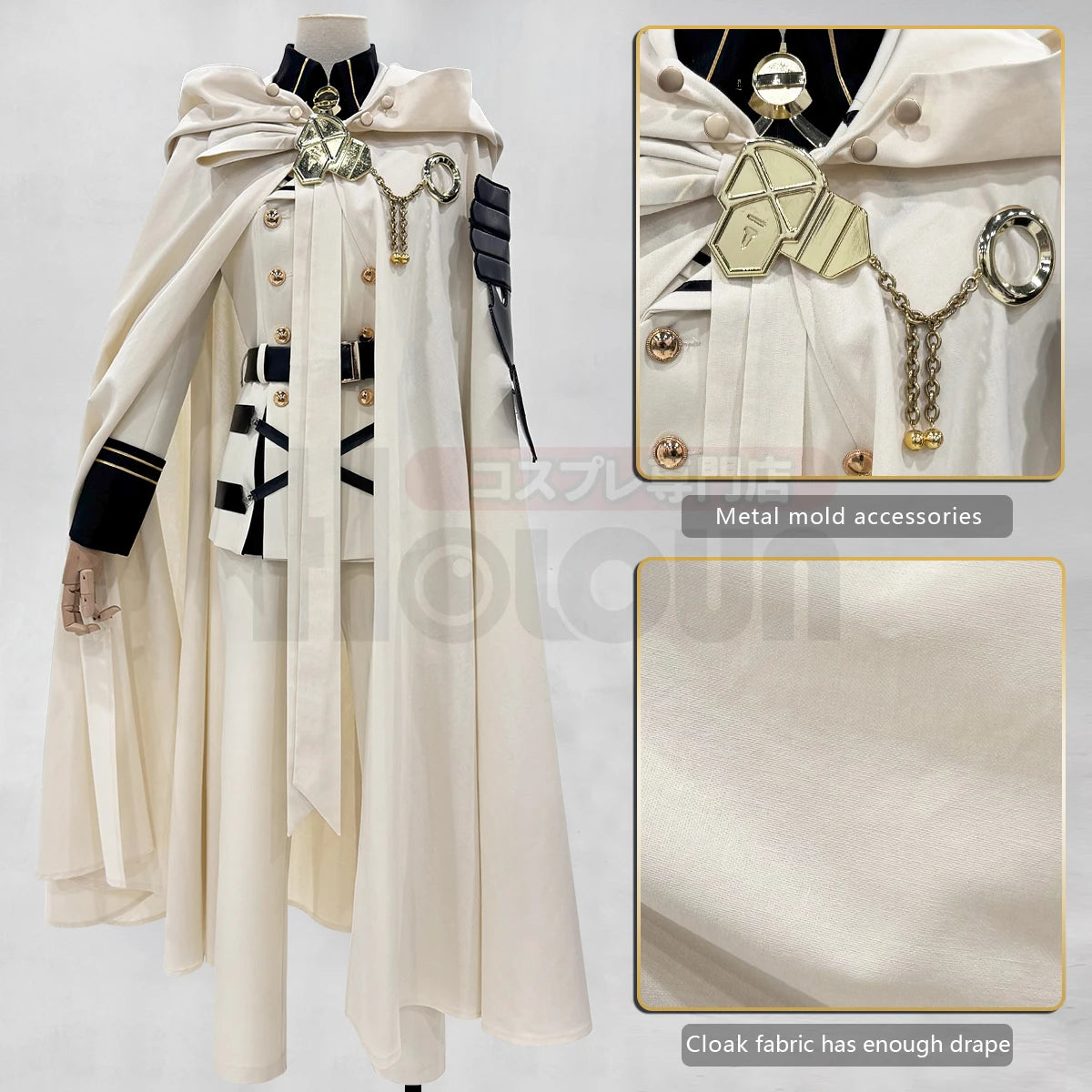HOLOUN Seraph Of The End Anime Mikaela Hyakuya Cosplay Costume Cloak Jacket Pants Shirt Halloween Christmas Convention