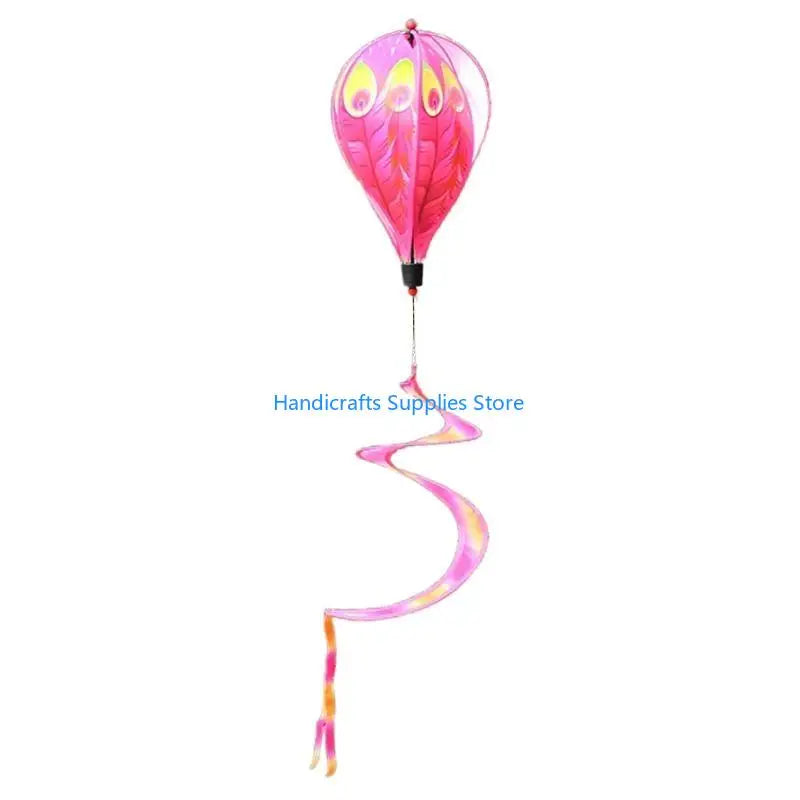 R1WA Hot Air Balloon Wind Spinner Rainbow Pinwheel Windsocks Windmill