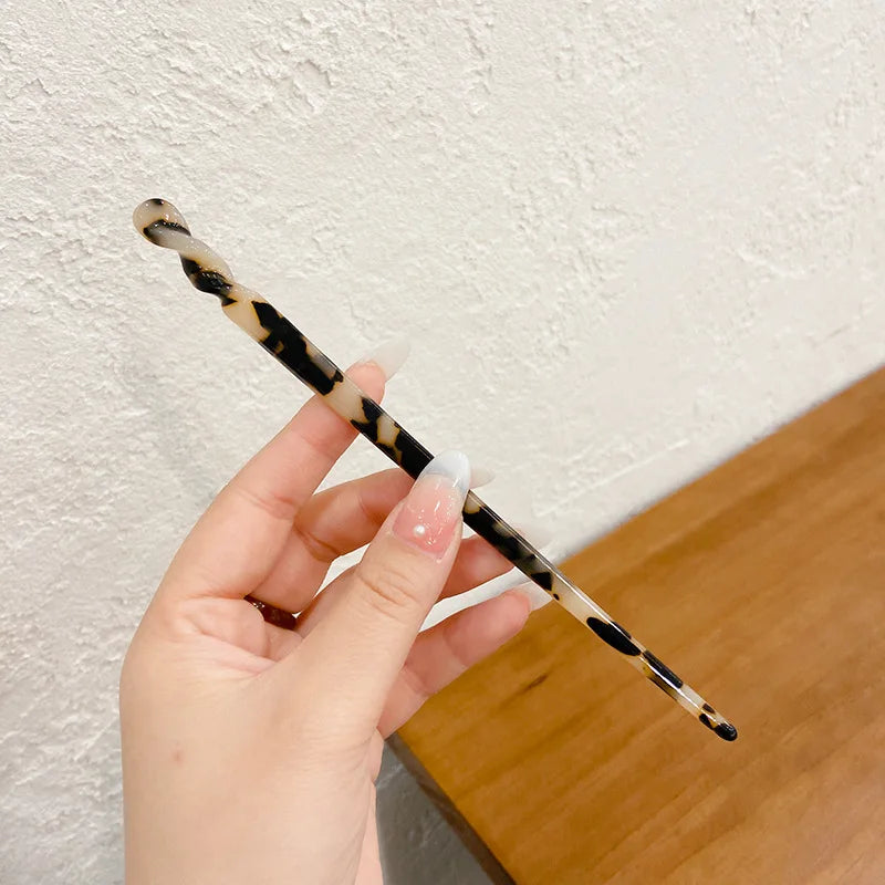 Colored Acetate Hairpin for Woman Elegant Temperament Meatball Head Hair Pin Fashion Girl Hair Clip Hair Accessories