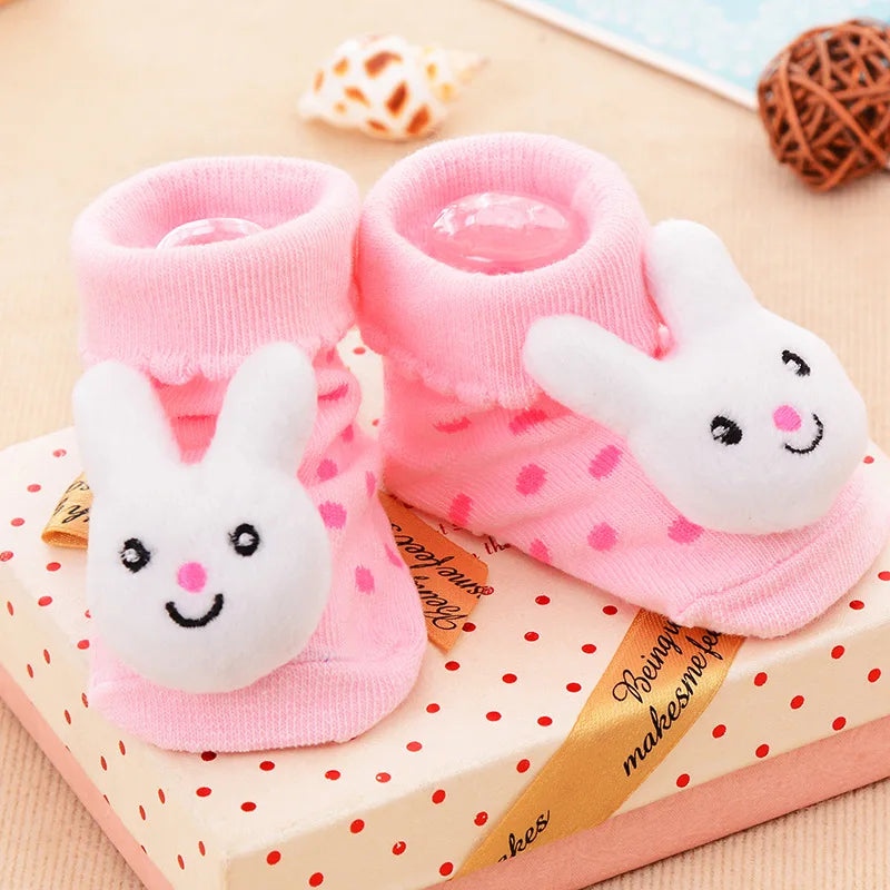 Baby Socks Toy Slipper Girls Boys Newborn Accessories Rubber Anti Slip Animal Kids Toddlers Gift Clothes Infant Children Socks