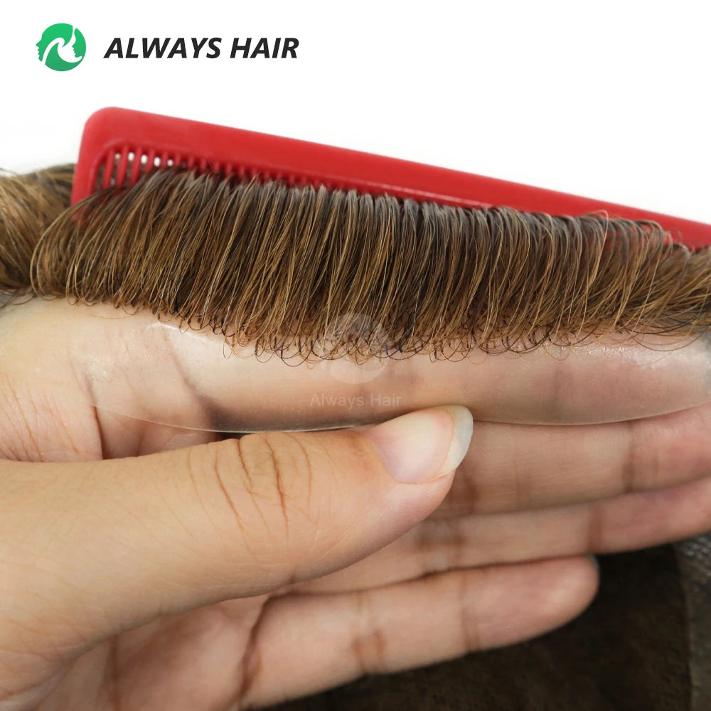 Alwayshair -16" Australia Base Hair Toppers For Woman 7x9 Lace & PU Brazilian Human Hair Toppers Hair Pices for ladies