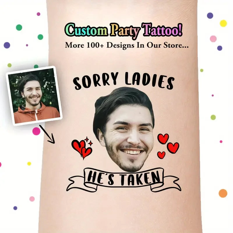 40PCS Customizable wedding temporary tattoo sticker personalized couple lover Proposal Bride groom decoration dressing up marrym