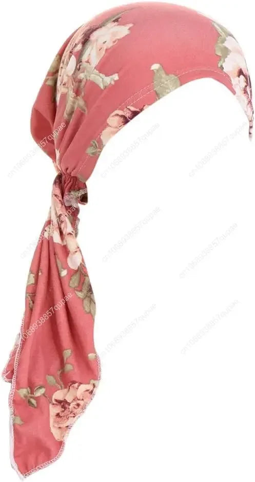 Pre-Tied Bandana Turban Hat Chemo Cancer Headscarf Headwraps Headwear for Women Hair Cover Hat