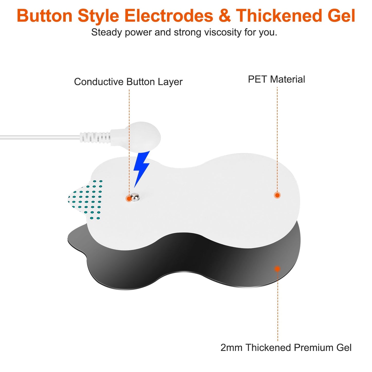 1Pc Electric Muscle Stimulator Dual Channels With 8 Electrode Pads