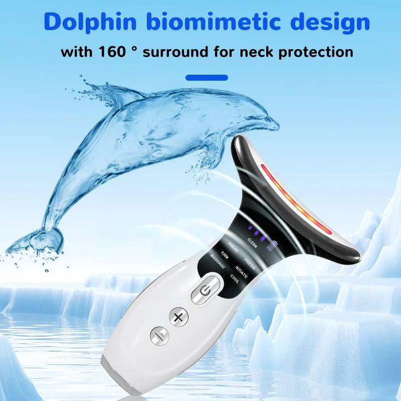 New 7 in 1 Face Neck Vibration Massager For Skin Care Multifunctional Facial Beauty Device Face Lifting Tool For Skin Tightening