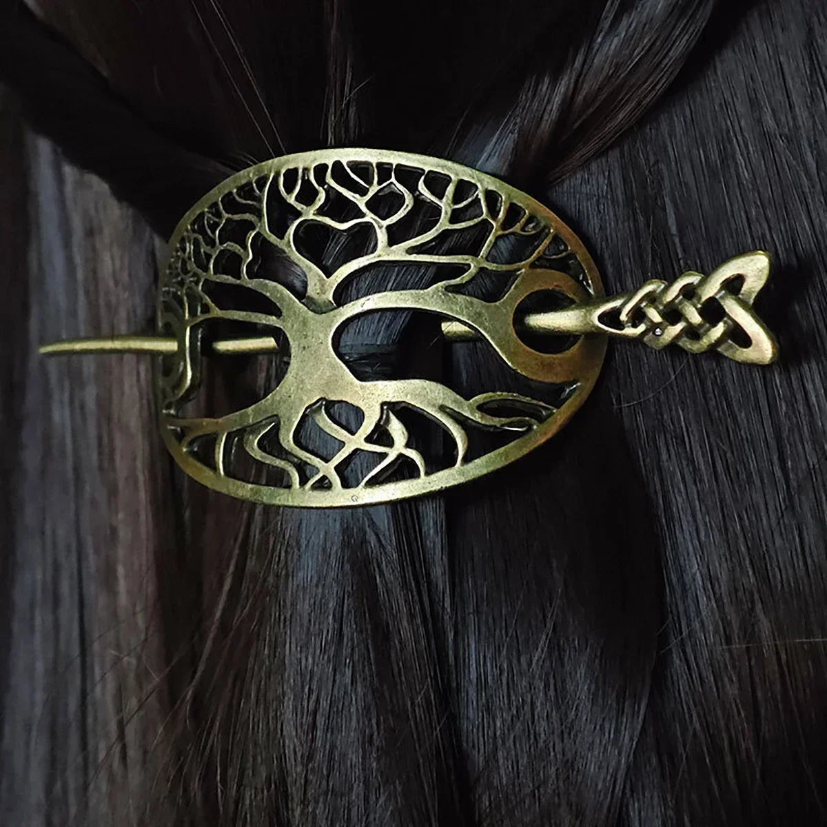 Celtic Knot Hair Clips Viking Style Silvery Hairpins Jewelry Women’s Norse Hair Accessories Unique Gift Idea