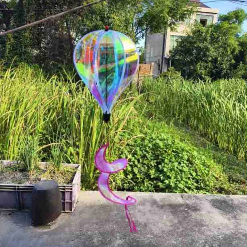 Strip Style Hot Air Balloon Wind Spinner Wind Chime Colorful Garden Wind Spinners DIY Craft Decoration Cute