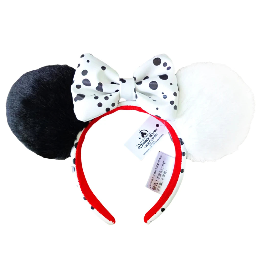Disney Princess Mickey Mouse Headband Mickey Ear Rapunzel Snow White Sequin Bow Hair Hoop Gift Girl Accessories Christmas Gift