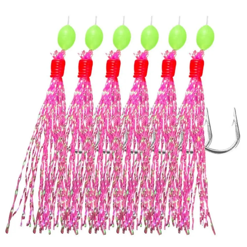 Hook Bass Cod Noctilucine Mackerel Feathers Sea Fishing Tackle Treble Fishing Lures Fishing Sabiki Rigs Freshwater Fishing Rigs