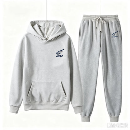 2026 Spring and Autumn Women's Casual Two-Piece Hooded Sweatshirt Women's Street Fashion Printed Sports Suit