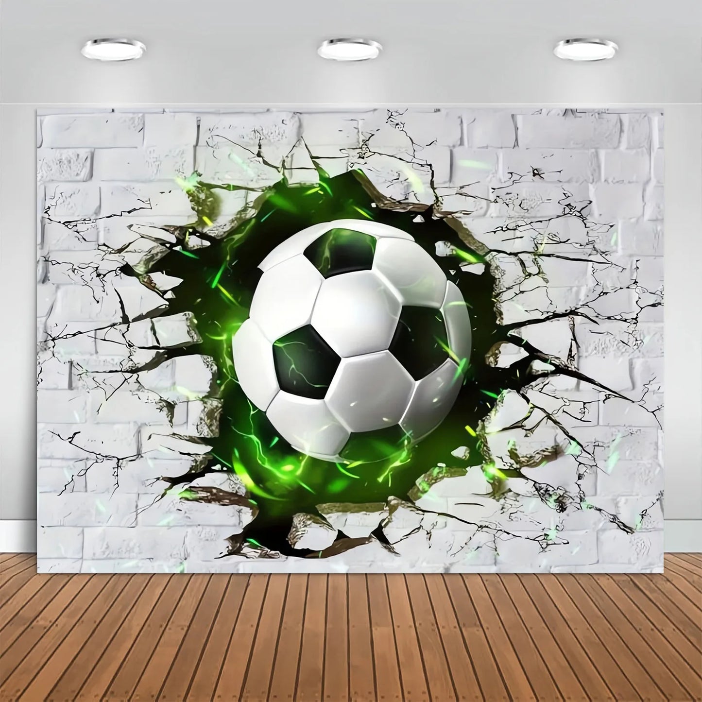 Football Backdrop Football Trophy Photo Booth Background Boy Birthday Soccer Field Sports Poster Baby Shower Decors Banner