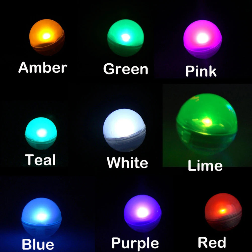 12 PCS Floating Ball Light Warm White Round Balloon Lights Decorative Party LED Pool Globe