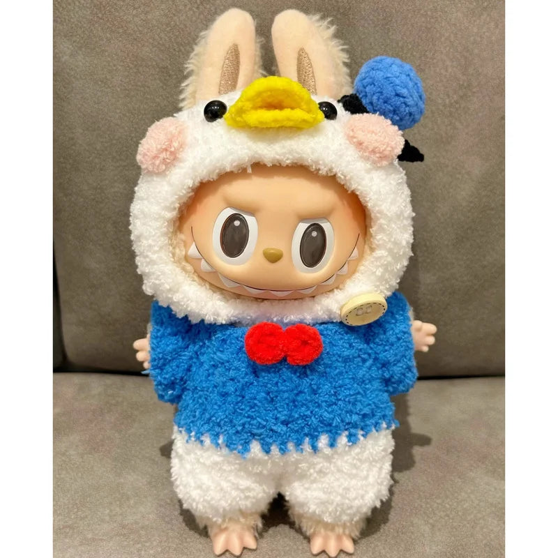 Disney Labubu Only clothes Baby Dressed For Archangel Zimomo Goof Bruto Donald Duck Clothes Vinyl Suit Sitting Doll Clothes Gift
