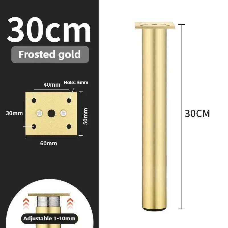 4pcs 6-30cm Aluminum Alloy Furniture Legs Metal Adjustable Legs, for Cabinet Table Legs Sofa Feet Furniture Replacement Foot