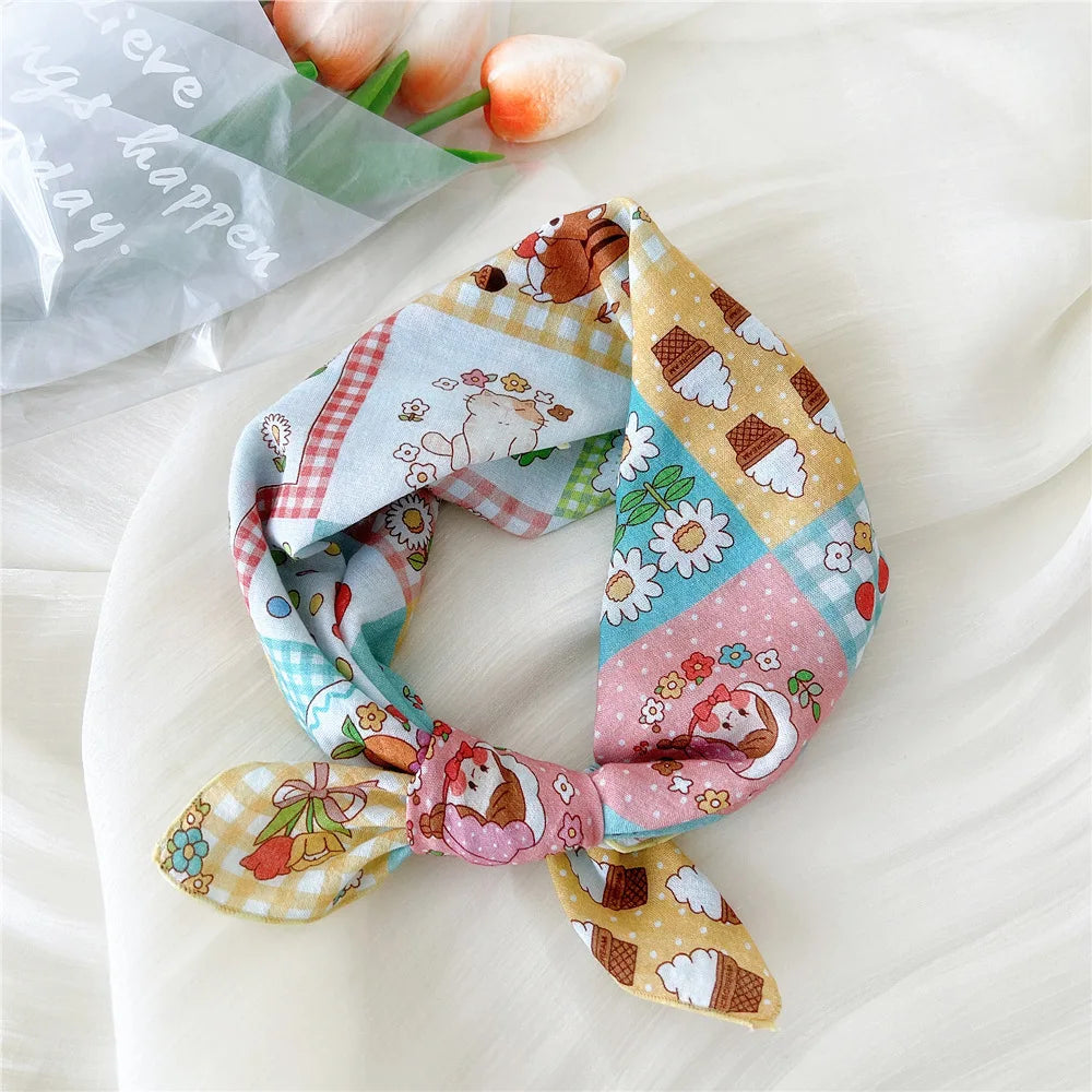 55*55cm Cotton Bandana Hairscarf Scarf Turban Shawl Headscarf Handkerchief Hair Accessories Wrap