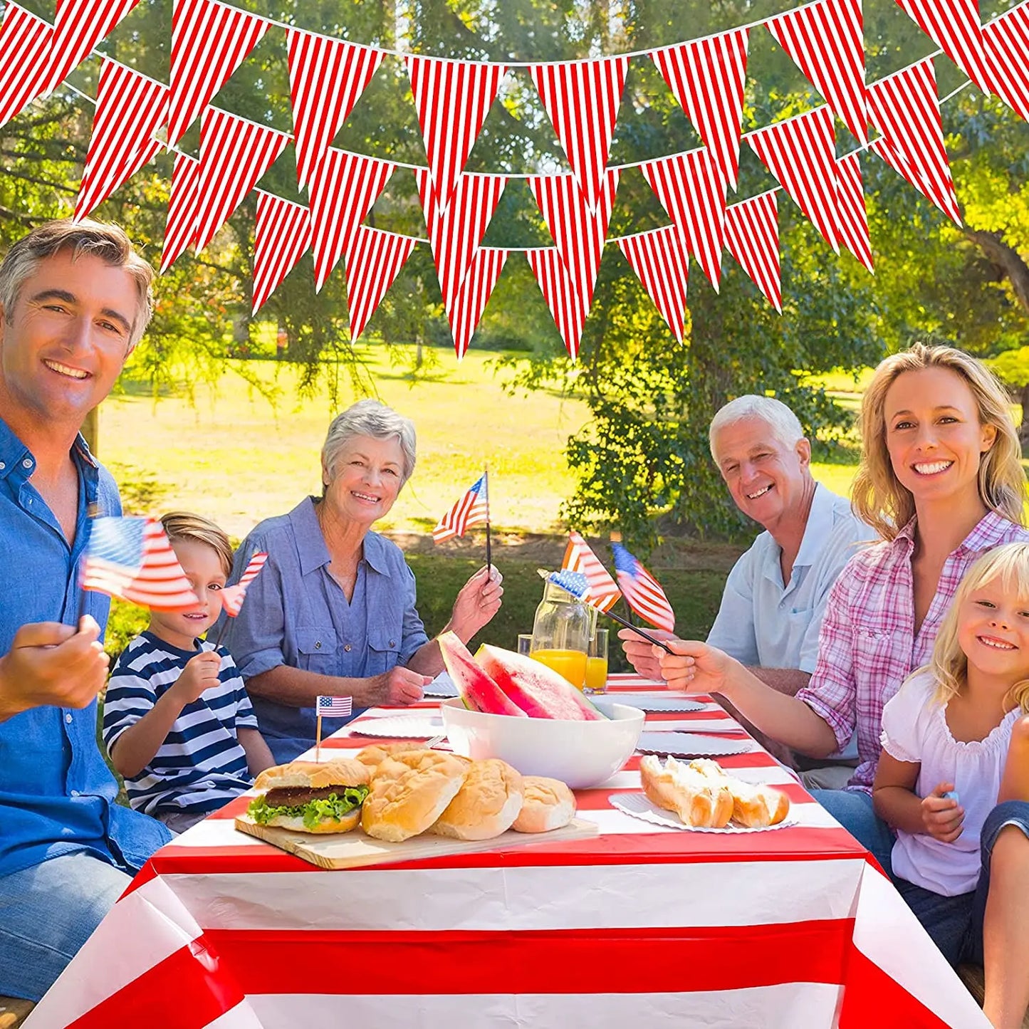 Red White Silver Striped Disposable Tableware Set Circus Birthday Party Decor Plates Cup Tablecloth Napkin Knives Forks Supplies