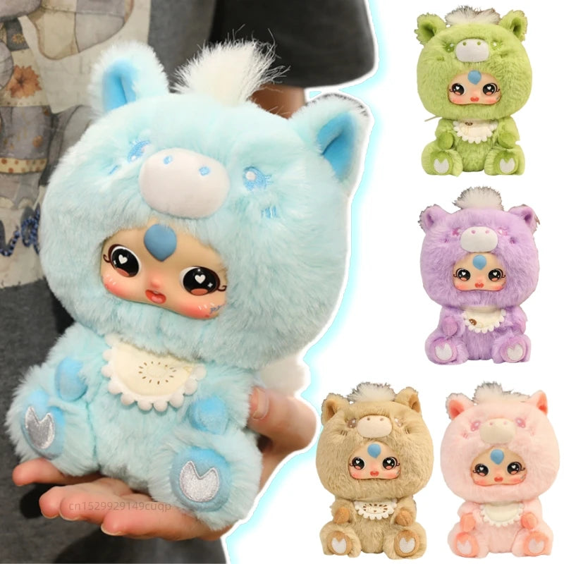 16cm Cartoon Animal Headcover Baby Plush Doll Enamel Toy Colorful Horse Plush Toy Pendant Home Decoration Gift For Children