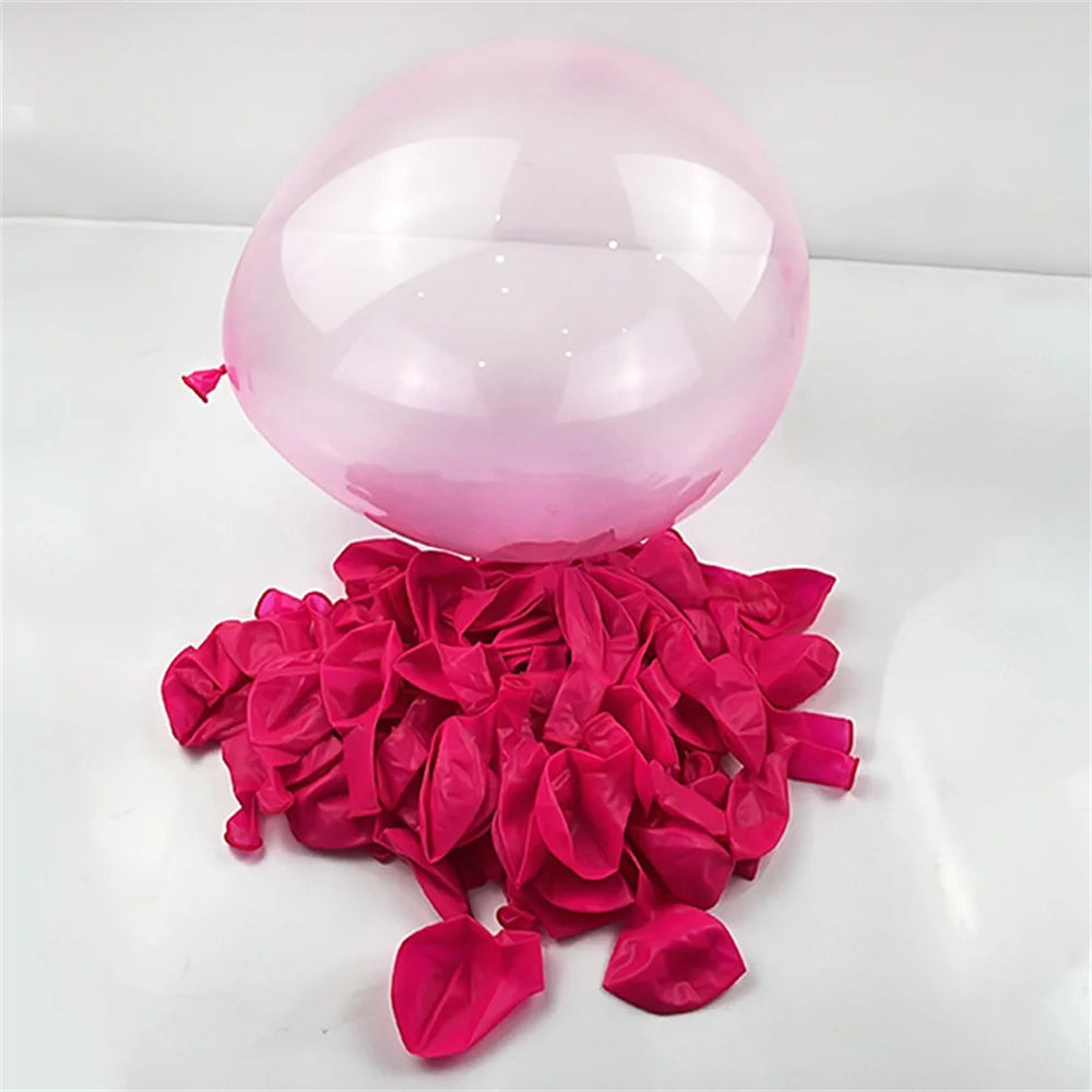100pcs Colorful Crystal latex Balloon 10 inch Transparent Bubble Latex Balloons Kids toys Birthday Wedding party decorations