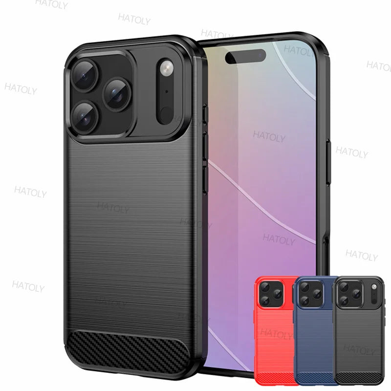 For iPhone 17 Pro Case For apple iPhone 17 Air iPhone 17 Pro Max Cover Shockproof Anti-Slip Brushed TPU Protective Phone Cover