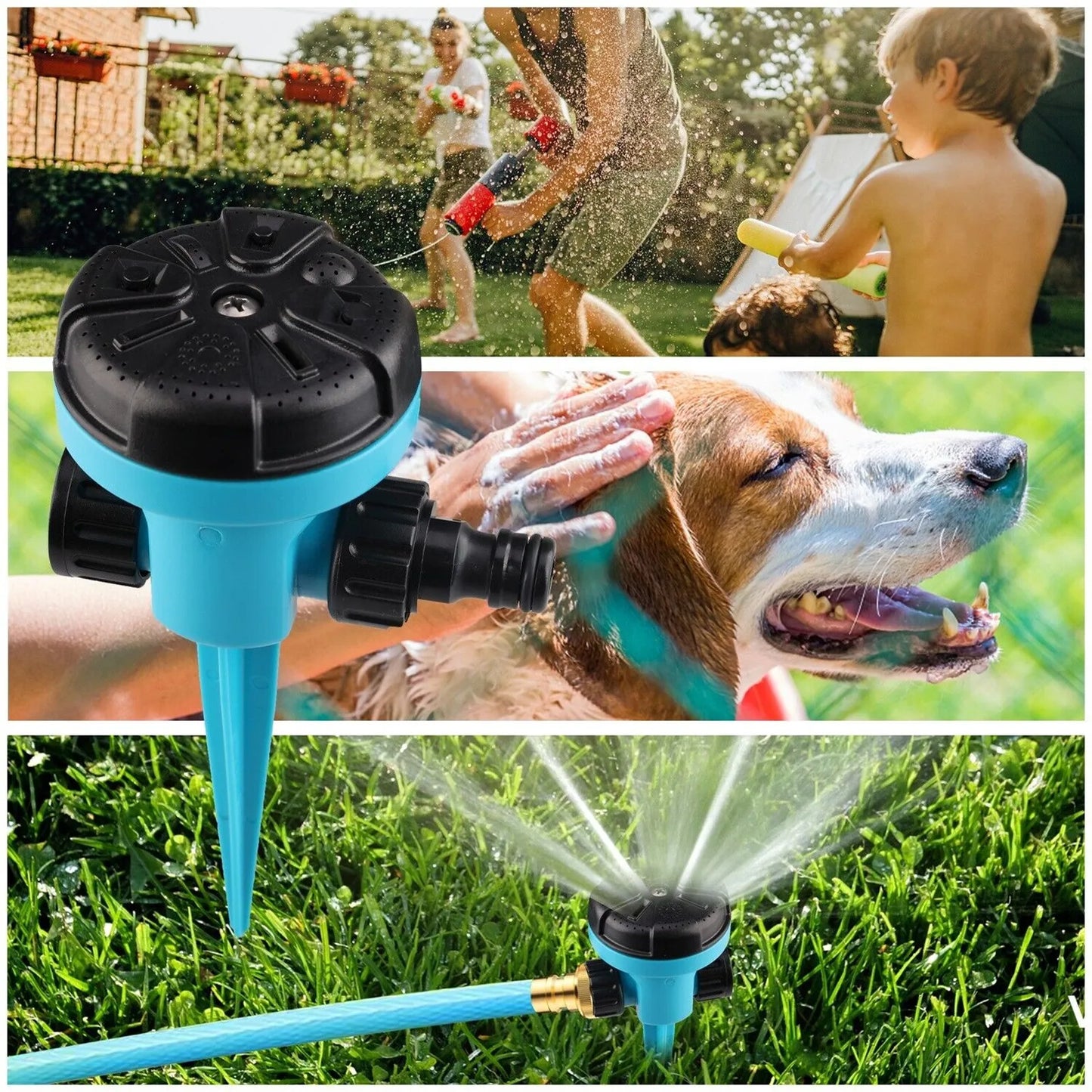 360 Degree Rotating Quick Connect Automatic Large Area Sprinkler For Yard Lawn And Garden Convenient Grassland Irrigation Tools