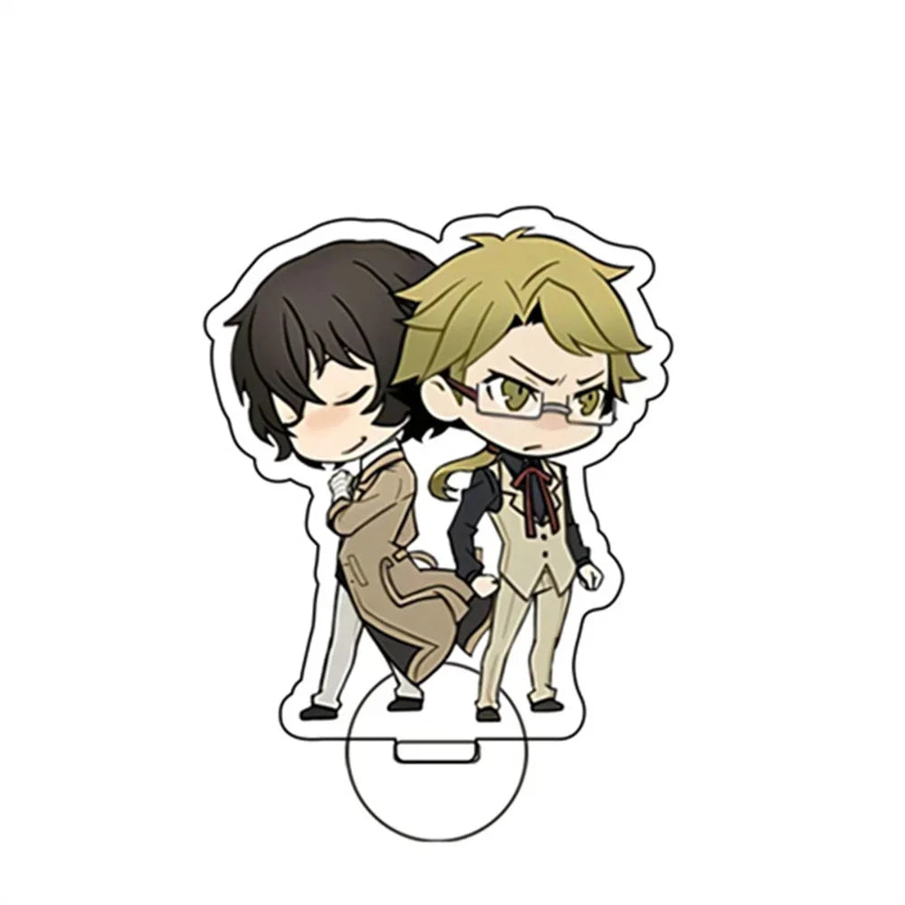 Japan Anime Bungo Stray Dogs Acrylic Stand Model Figure Cosplay Plate Holder Topper Fans Christmas Desk Decor Plate Gifts
