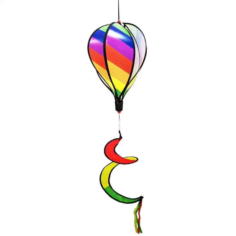 Rainbow Hot Air Balloon Decoration Seven-color Sequins Windmill Pendant Wind Spinning Hot Air Balloon Garden Outdoor Decoration