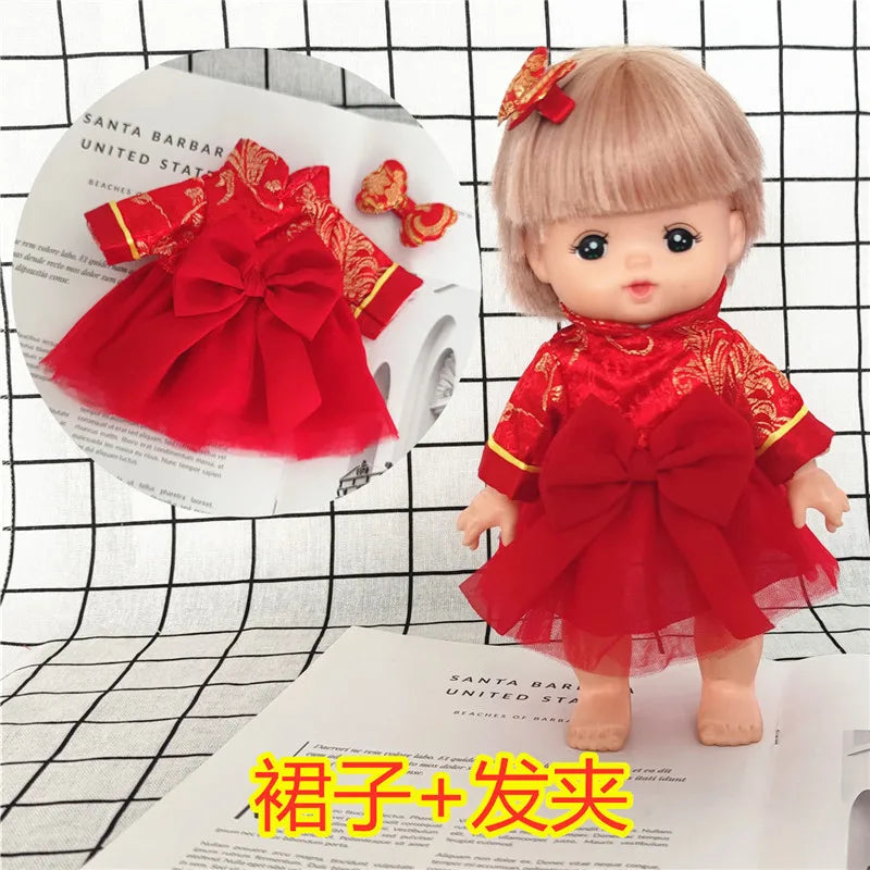 1PC Lovely Maid Outfit Suit Dress Clothes for 25cm Mellchan Baby Doll Accessories Fit 1/6 BJD Doll Girls DIY Gifts