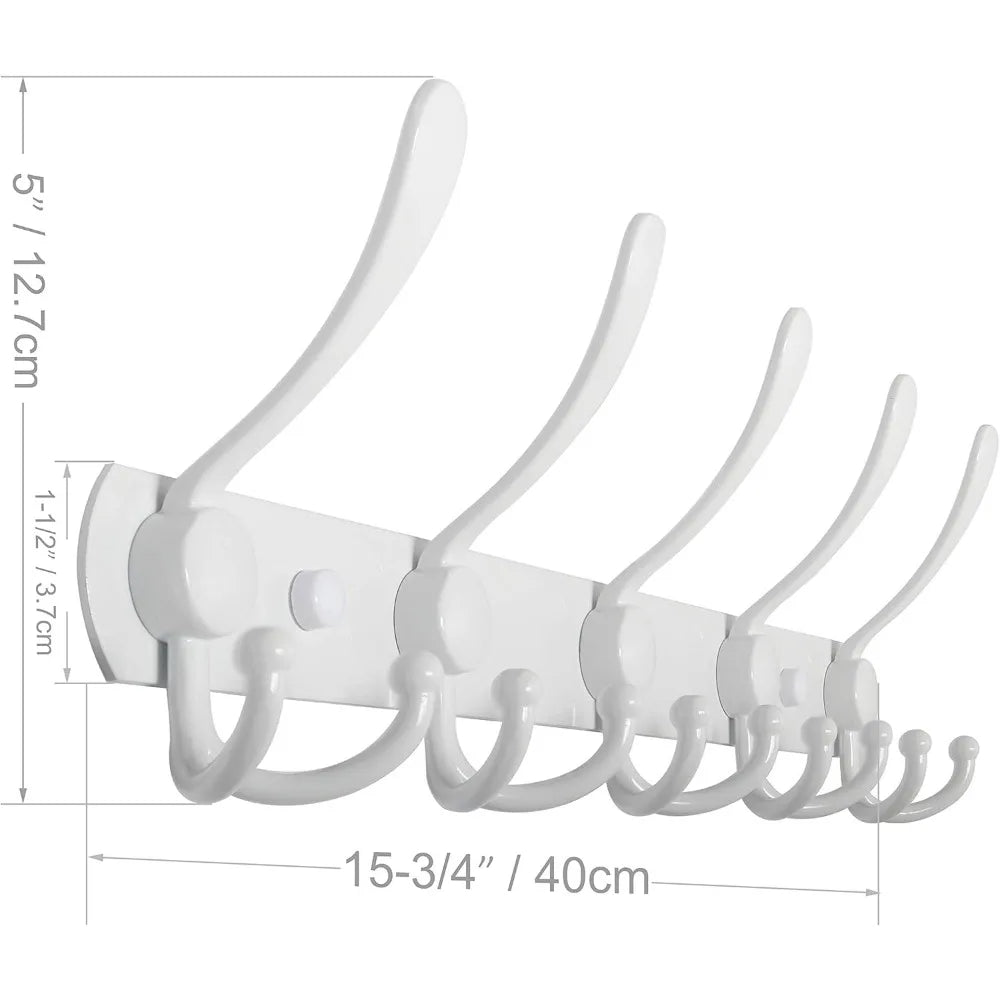 coat rack wall mount,coat hooks wall mount,coat hanger wall,wall coat rack,hook rack rail,5 triple hooks for hanging coats,jack