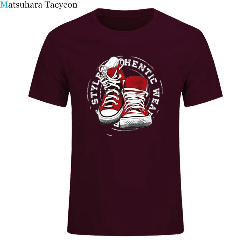 Fashion Shoes Men's High Quality 100% cotton Interesting print t shirt loose o-neck men tshirt short sleeve t-shirt tee shirts