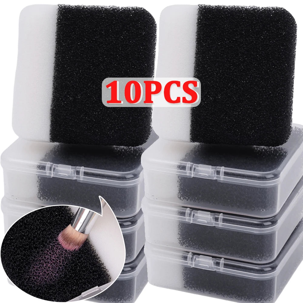 New Makeup Brush Cleaning Box Sponge Puff Cleaner Quick Cleaning Sponge Brushes No Damage To Bristles Box Cleaning Cleaner Tools