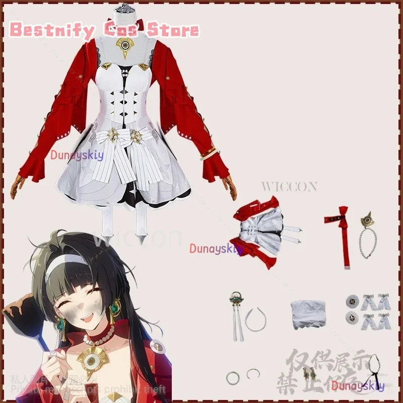 CosplayAnime Game Zenless Zone Zero ZZZ Cosplay Astra Yao Idol Costume Red Coat Dress Lolita Wigs For Girls Woman Halloween Cosp