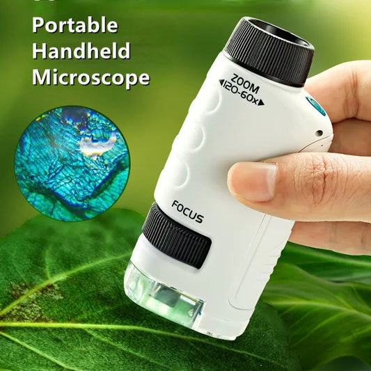 Kids Educational Pocket Handheld Microscope with LED Light