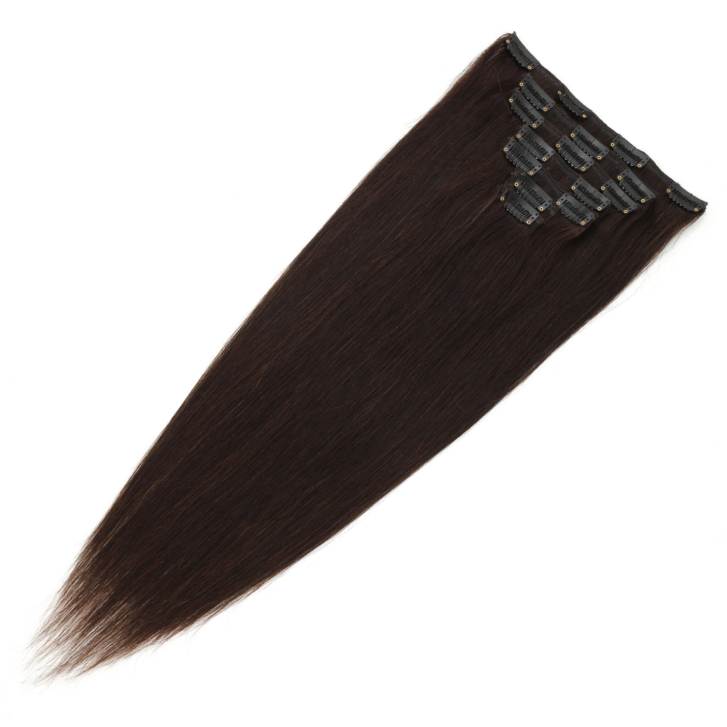 Clip in Human Hair Real Natural  Hair Extension Double Weft Full Head 7PCS Clip Ins For Add Volume Shipping from US