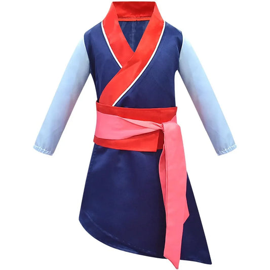 Anime Cosplay New Movies Halloween Child Hua Mulan Costume Christmas Girls Mulan Dress Children Traditional Chinese Clothes 72th