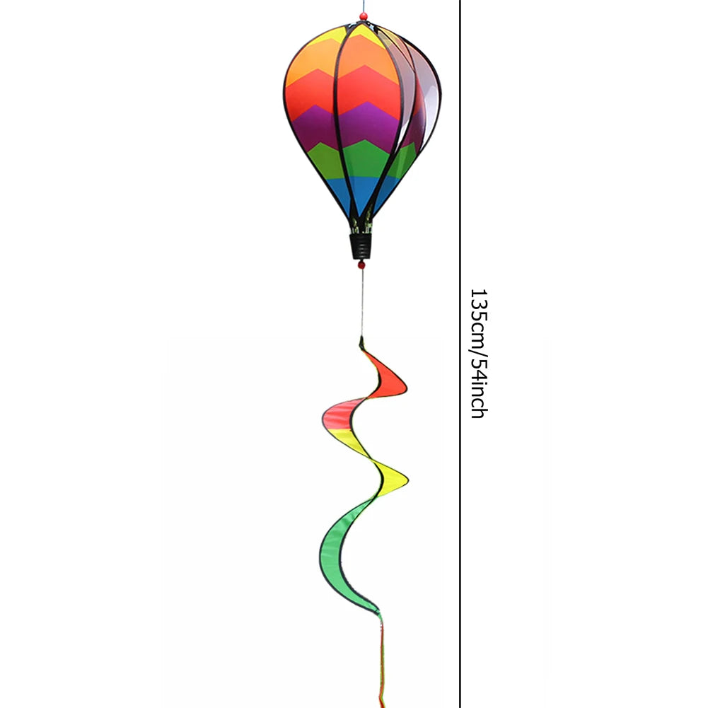 Hot Air Balloon Wind Spinner Rainbow Hanging Wind Twister Outdoor Windmill Garden Yard Home Festival Celebration Balloon